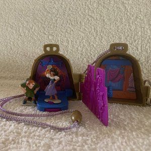 Vintage 90s Disney Hunchback of Notre Dame Polly Pocket Type Locket Necklace